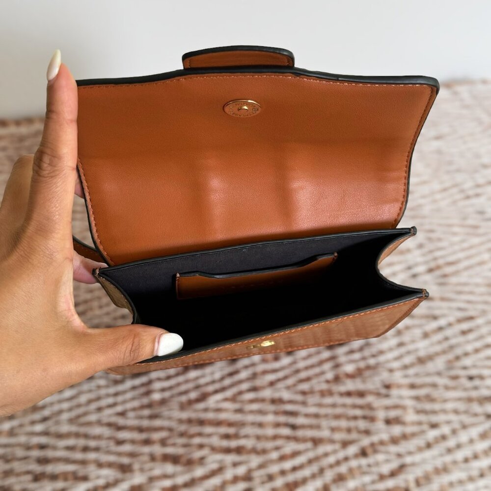 Topshop Leopard Brown Faux Leather Adjustable Waist Belt Bag - Picture 7 of 9